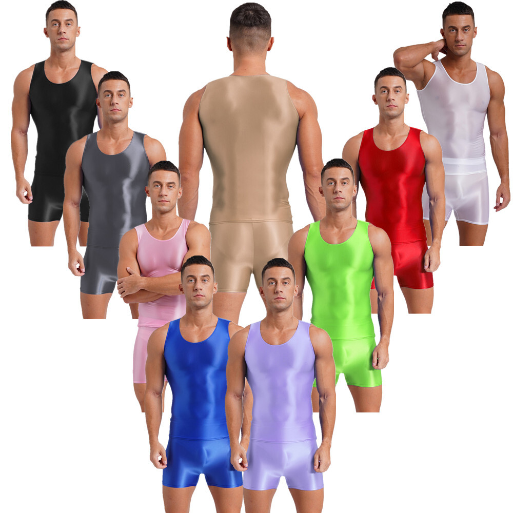 US Men Tracksuits Safety Set High Waist Outfits Swimming Tights Quick-drying Gay