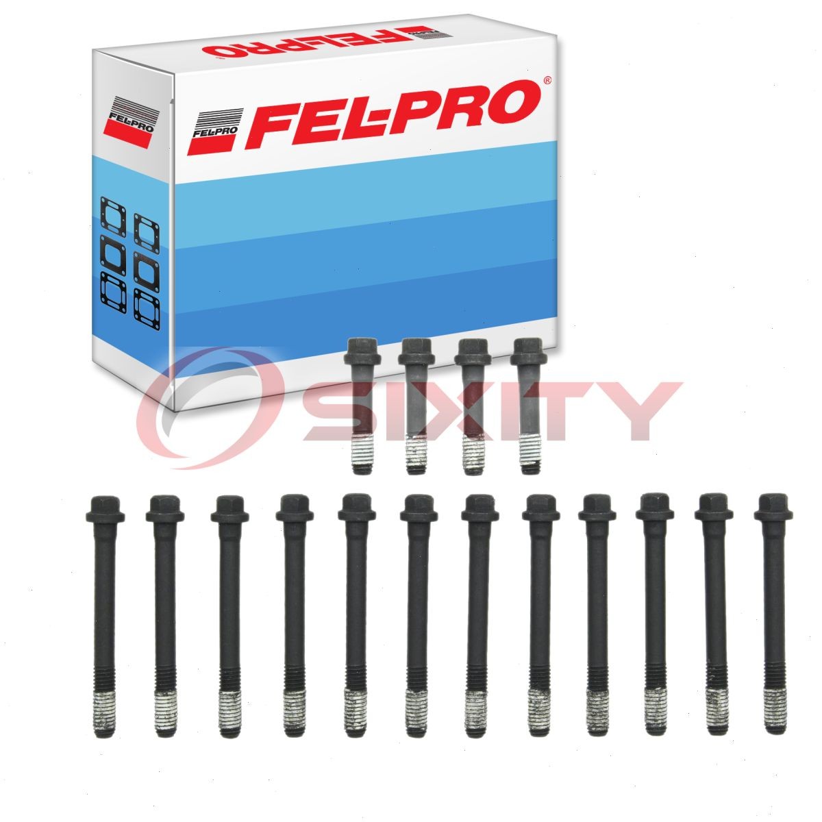 Fel-Pro Cylinder Head Bolt Set for 1987-1991 GMC V3500 7.4L V8 Engine Block  te