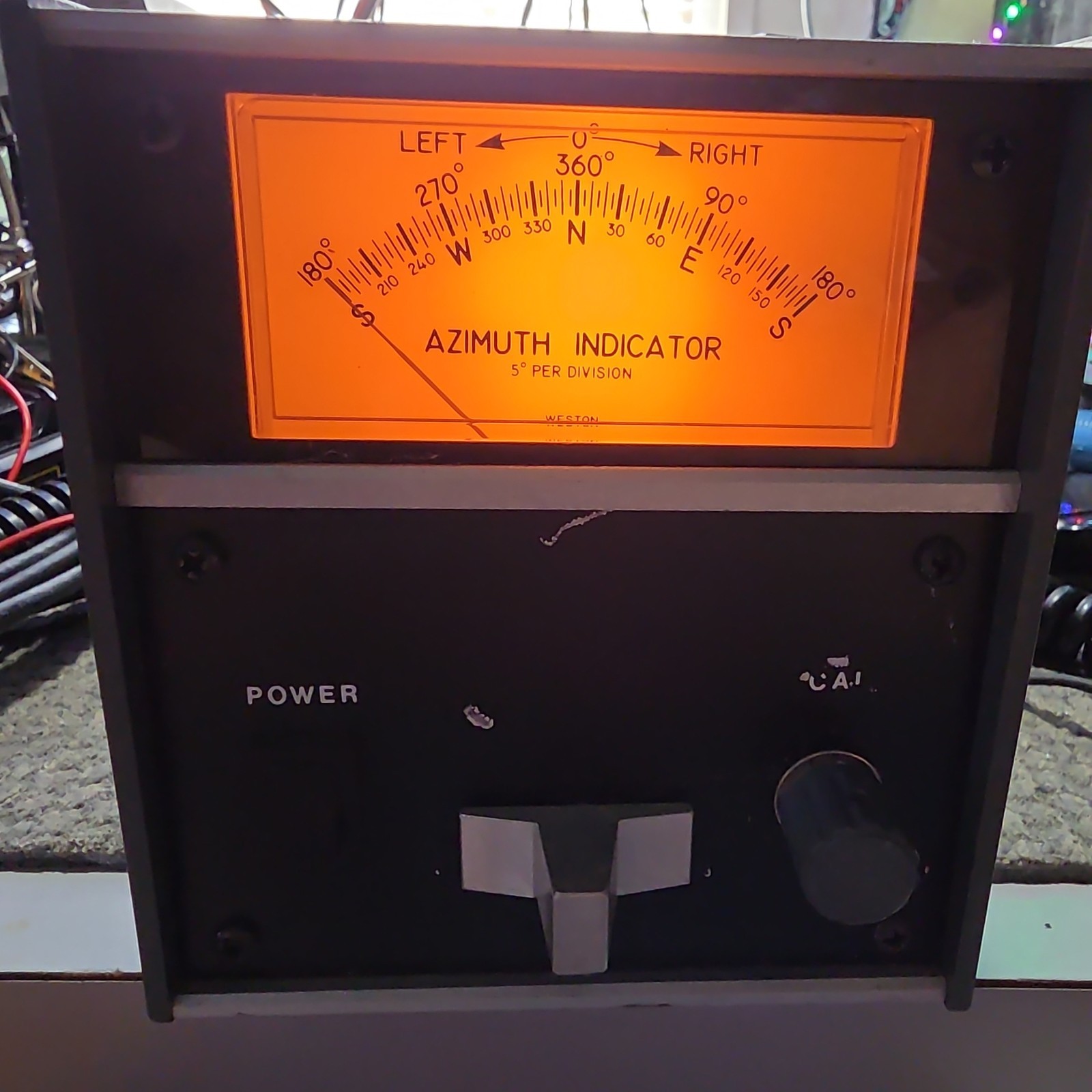 Weston Azimuth Indicator Turns On Untested 6 Wire Untested