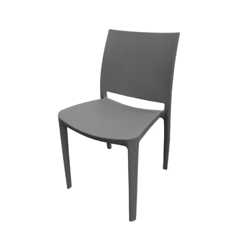 Oak Street Manufacturing Teton Indoor/Outdoor Iron Gray Stacking Resin Chair
