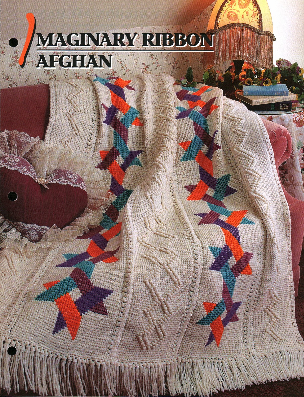 Imaginary Ribbon Afghan | Annie's Crochet Quilt & Afghan Club 2216-1-03