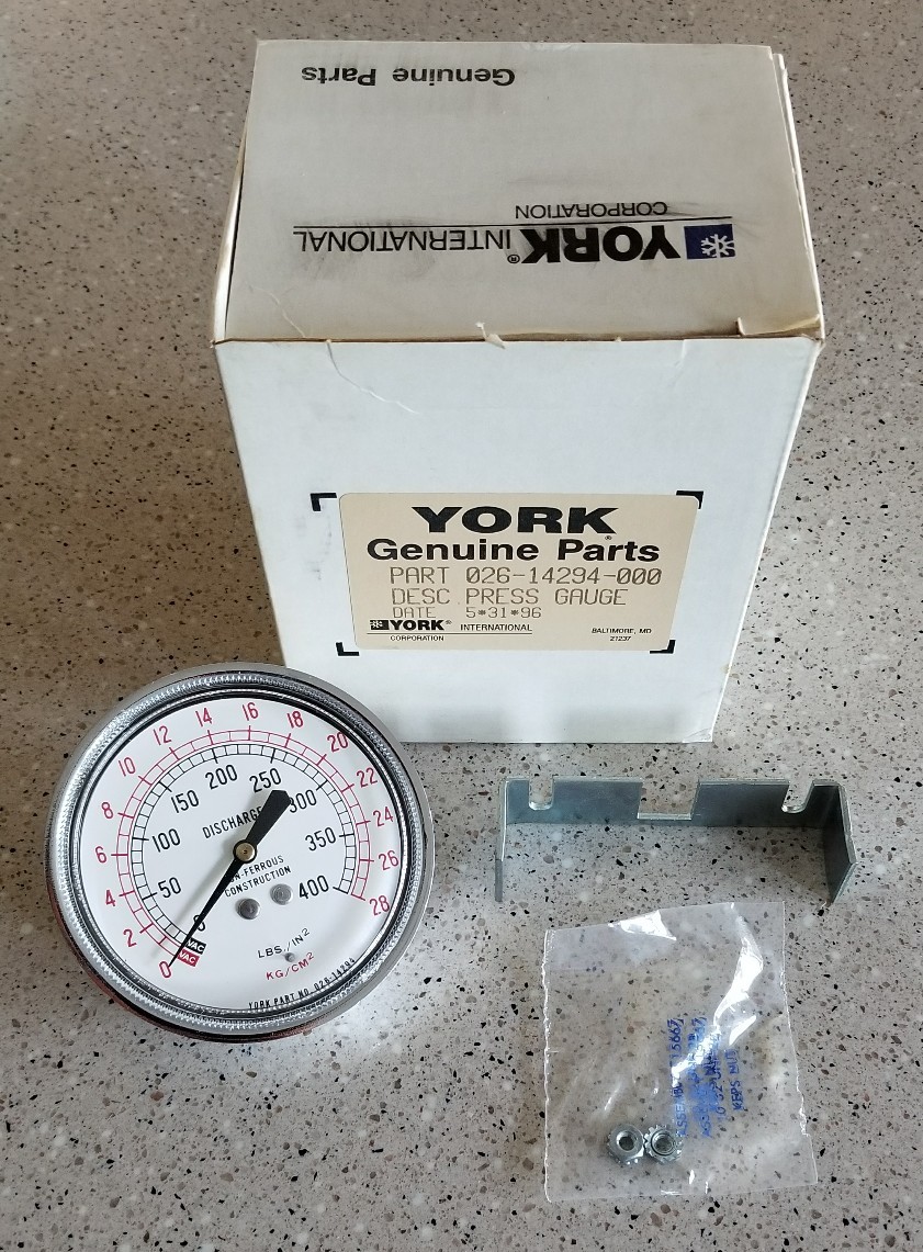 **NEW** YORK 026-14294-000 High Pressure Gauge  02614294000 FREE SHIPPING