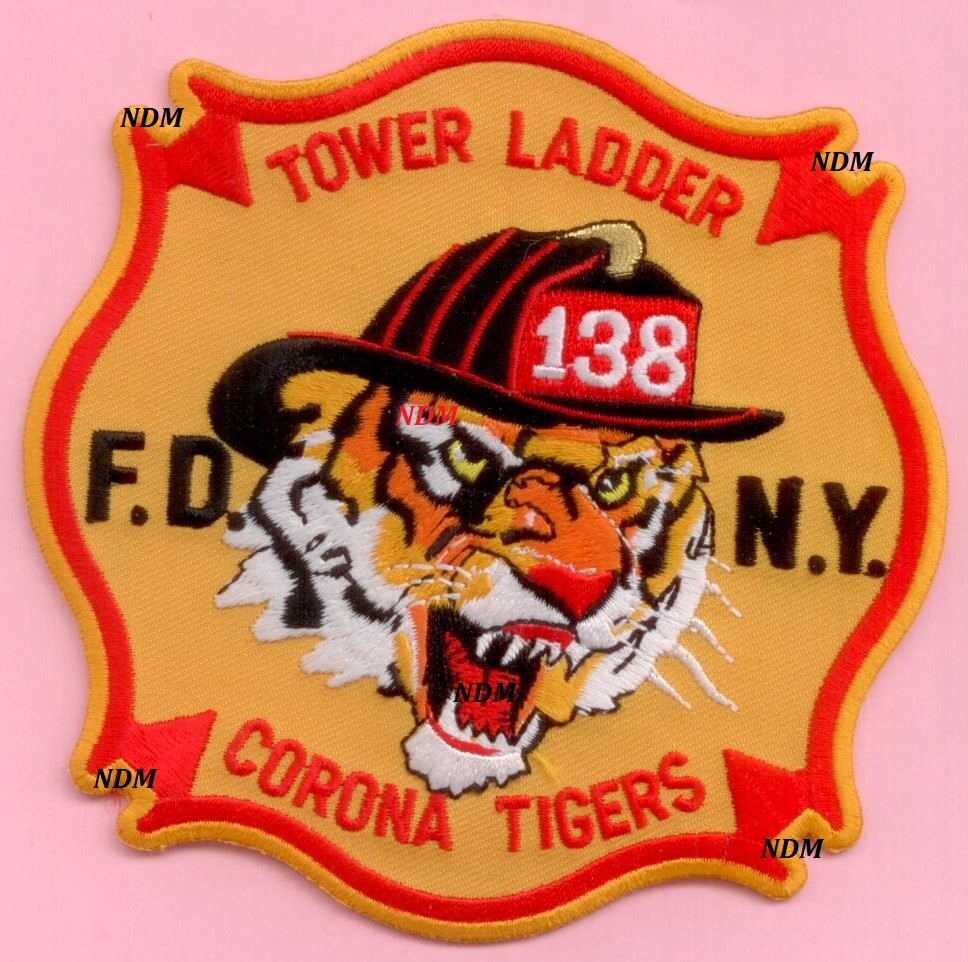 New York City Fire Dept Ladder 138 Patch Tiger