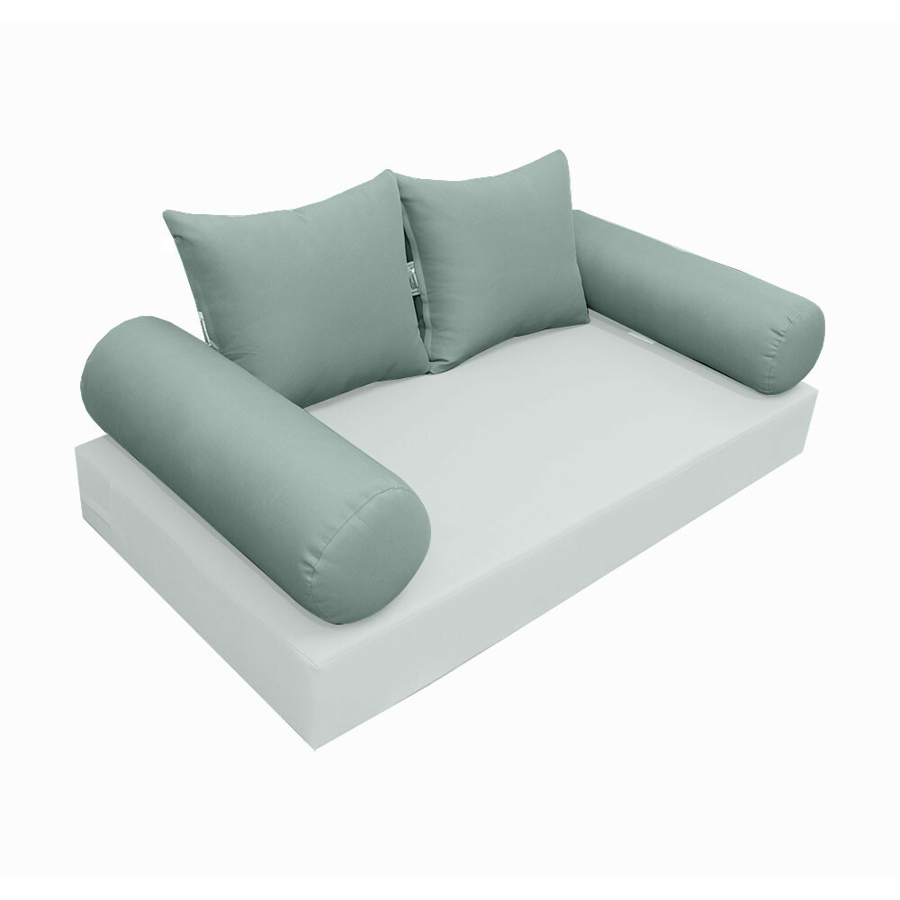 |SLIPCOVER ONLY| S4 Outdoor Bolster Backrest Pillow Covers Knife Edge Crib AD002