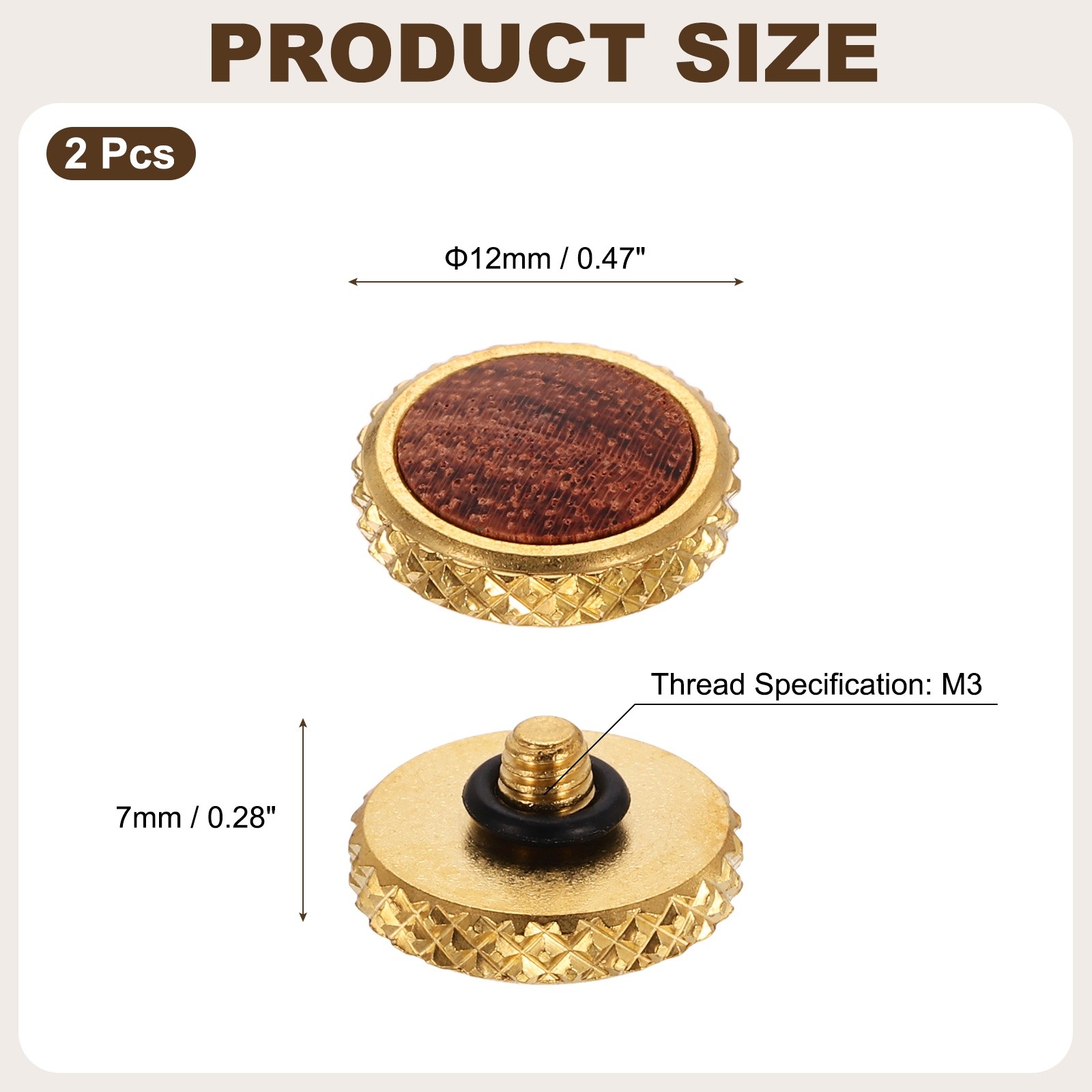 2Pcs Shutter Button (Light Brown) Camera Soft Release Button Threaded, for Fuji