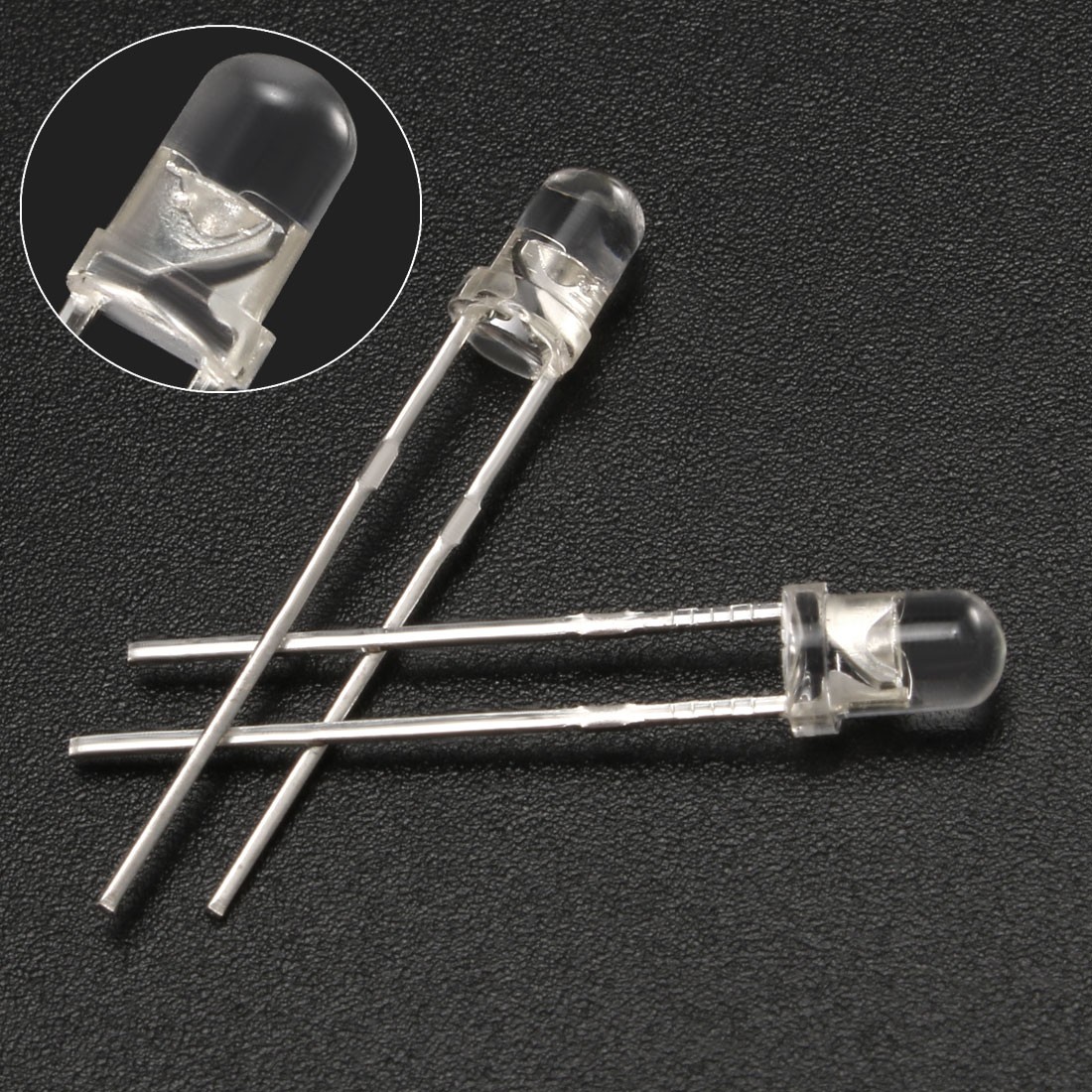 20pcs 3mm White LED Diode Lighting Electronics Component Emitting Light 3-3.4V