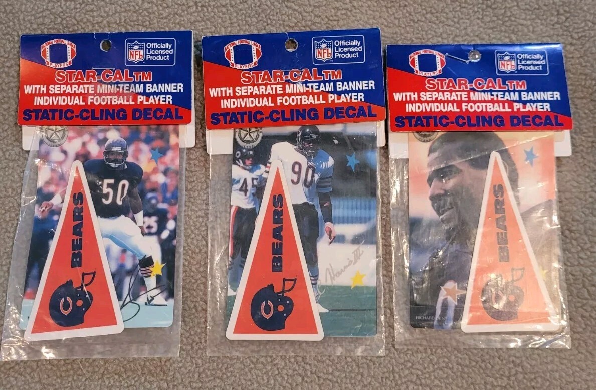 1990 Star-Cal CHICAGO BEARS Decal LOT – SEALED IN PACKAGE RARE – FOOTBALL – NFL