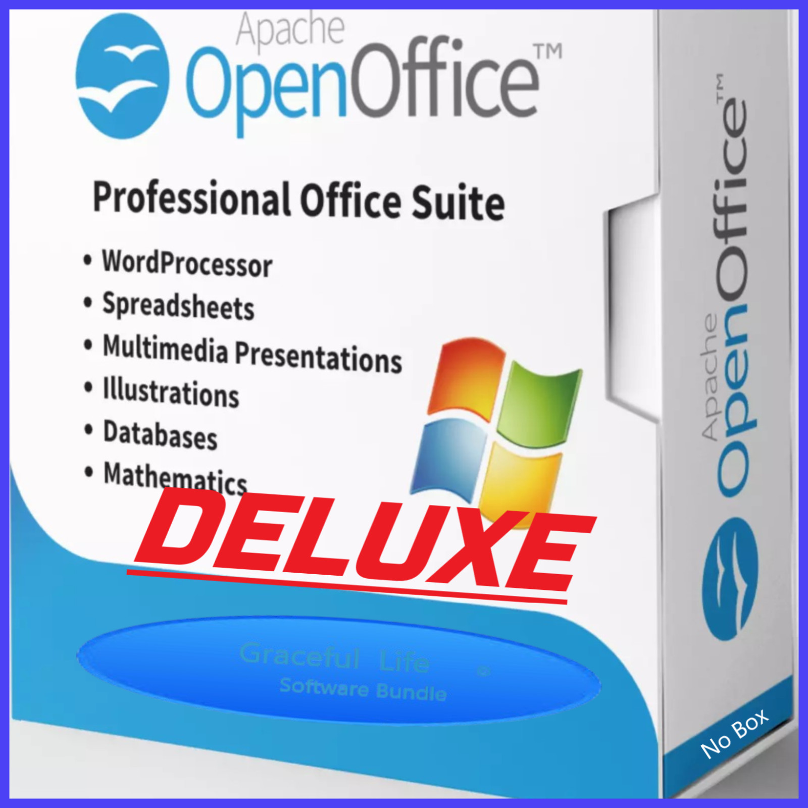 Open Office 4.1.16 DELUXE Software ~ Word Processing Home Student Business DVD