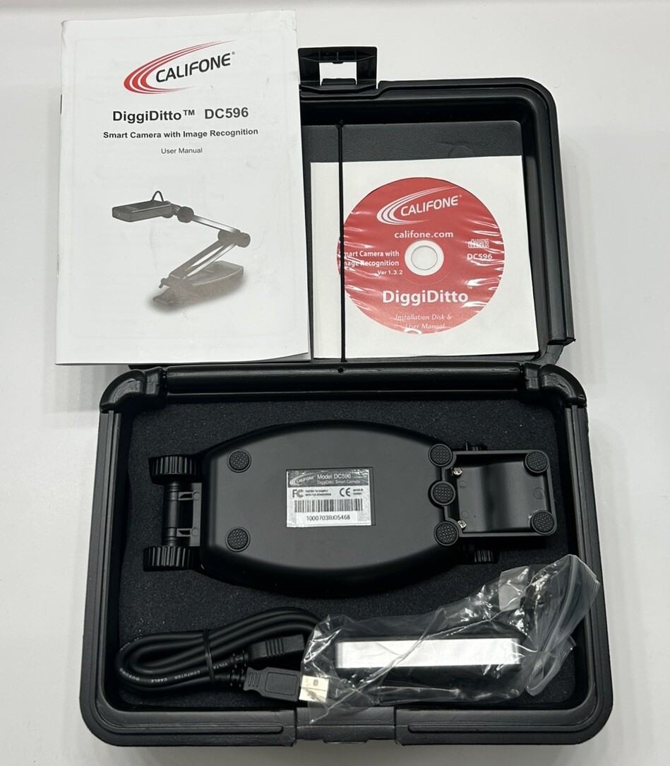 Califone DiggiDitto DC596 Document Smart Camera w/ Case / Manual / CD