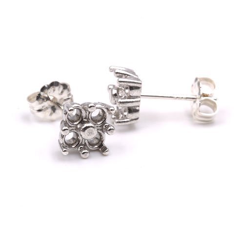 Round Four Stone Earring Mountings