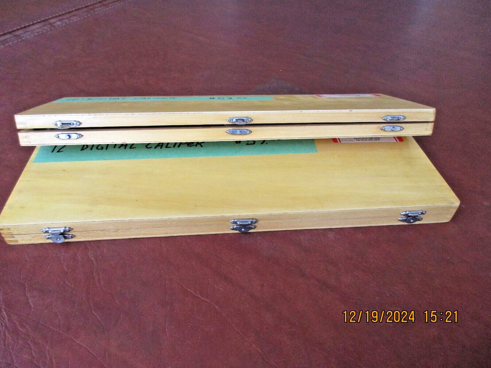 Electronic Digital Calipers 12" in solid wood case (2 are available)