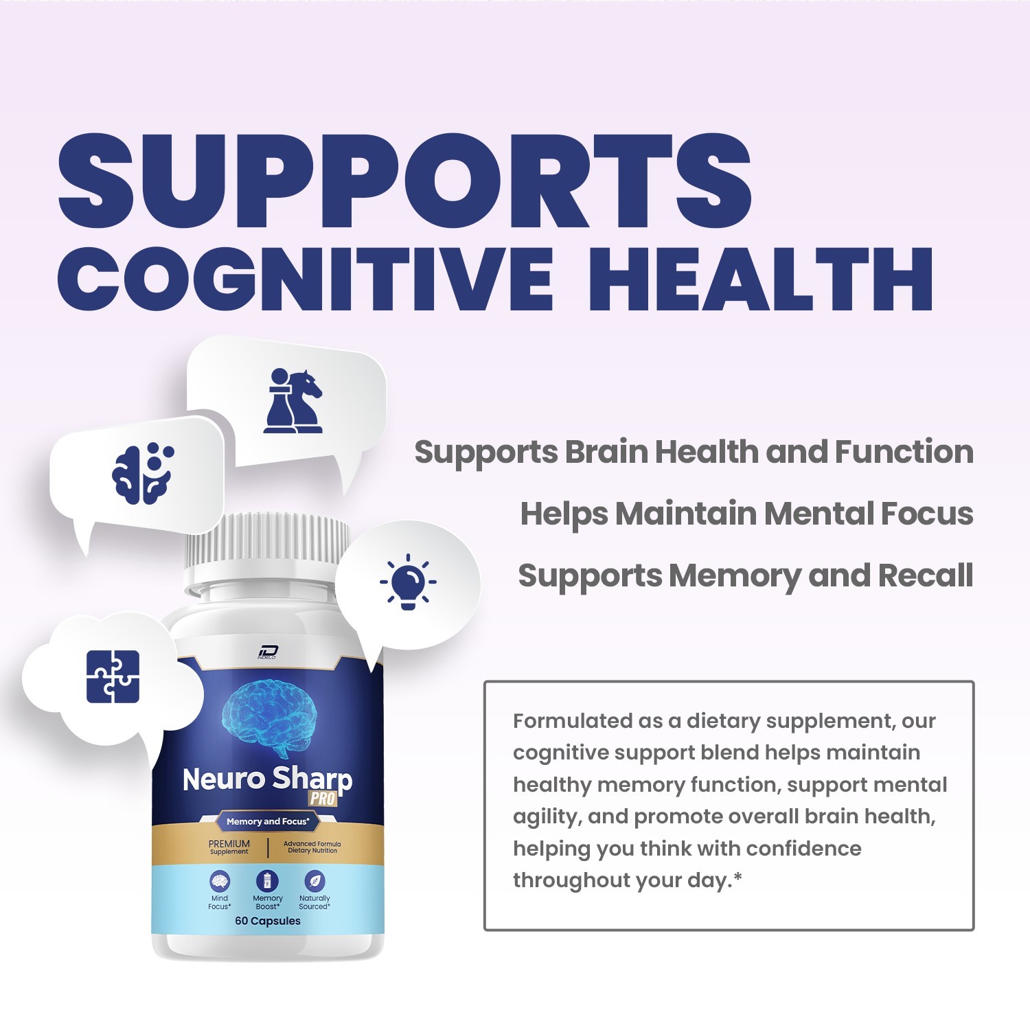 (2 Pack) Neuro Sharp Supplement Capsules – NeuroSharp All Natural Memory Focus