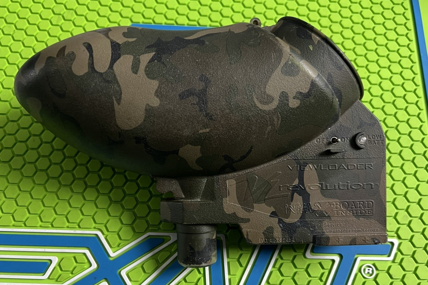 VIEWLOADER 12 VOLT REVY VL REVOLUTION OG PAINTBALL LOADER HOPPER - CAMO (READ)