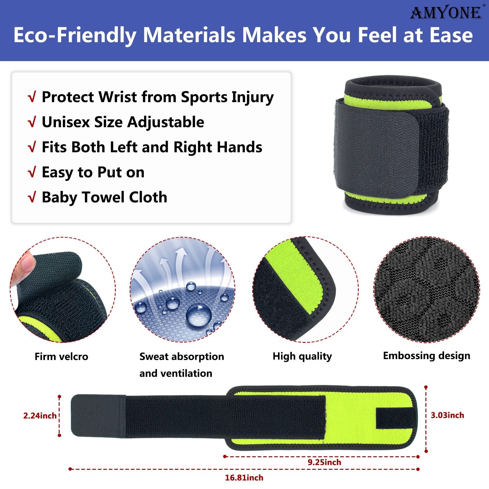 Wrist Brace, 2 PACK Wrist Wraps for Carpal Tunnel for Women/Men, Highly Elast...