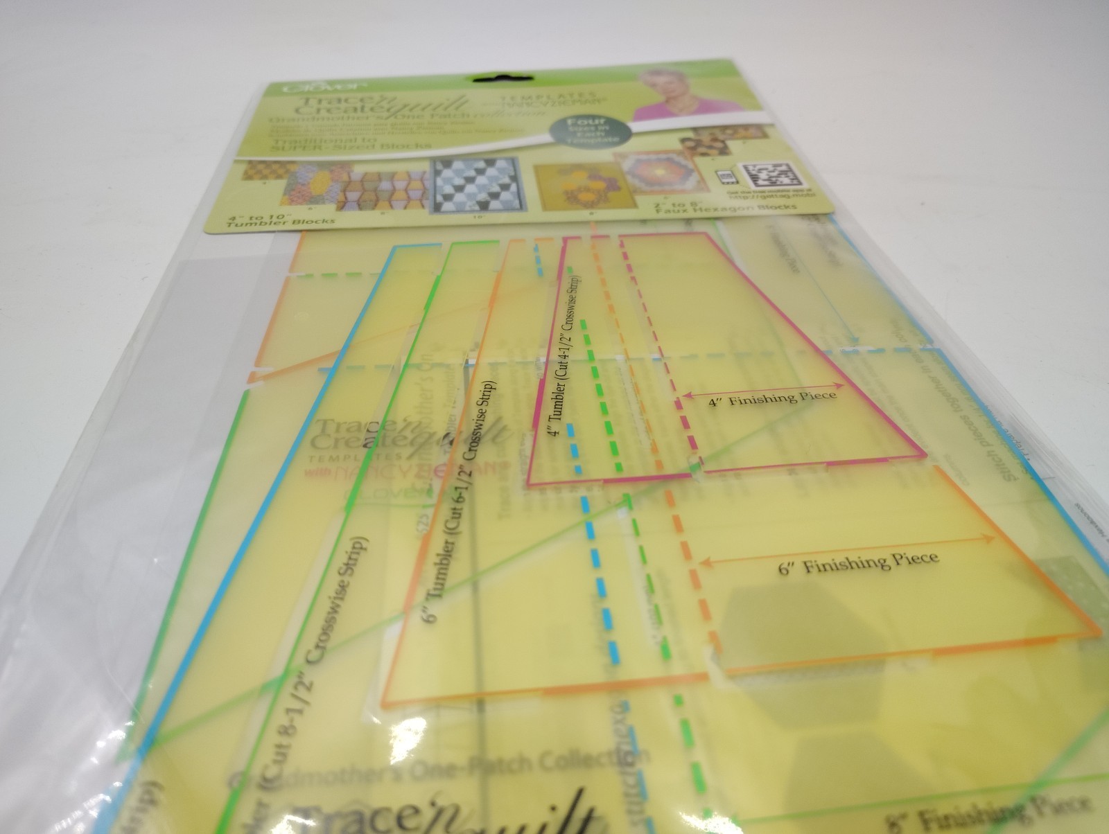 Clover Trace 'N Create Quilt Template GRANDMOTHER'S ONE PATCH Nancy Zieman 9525