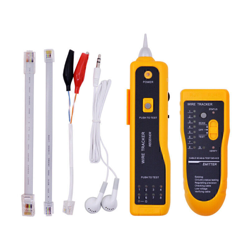RJ45 Telephone Wire Tracker Ethernet Receiver Cable Tester Detector Line Locator