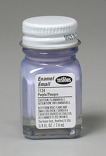 Testors 1/4 oz Purple Enamel Model Paint 1134T
