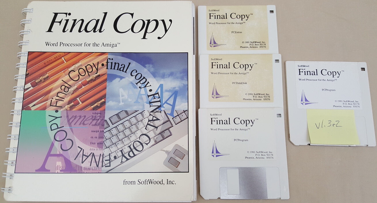 Final Copy v1.3 Release 2 ©1991 SoftWood,Inc Word Processing for Commodore Amiga