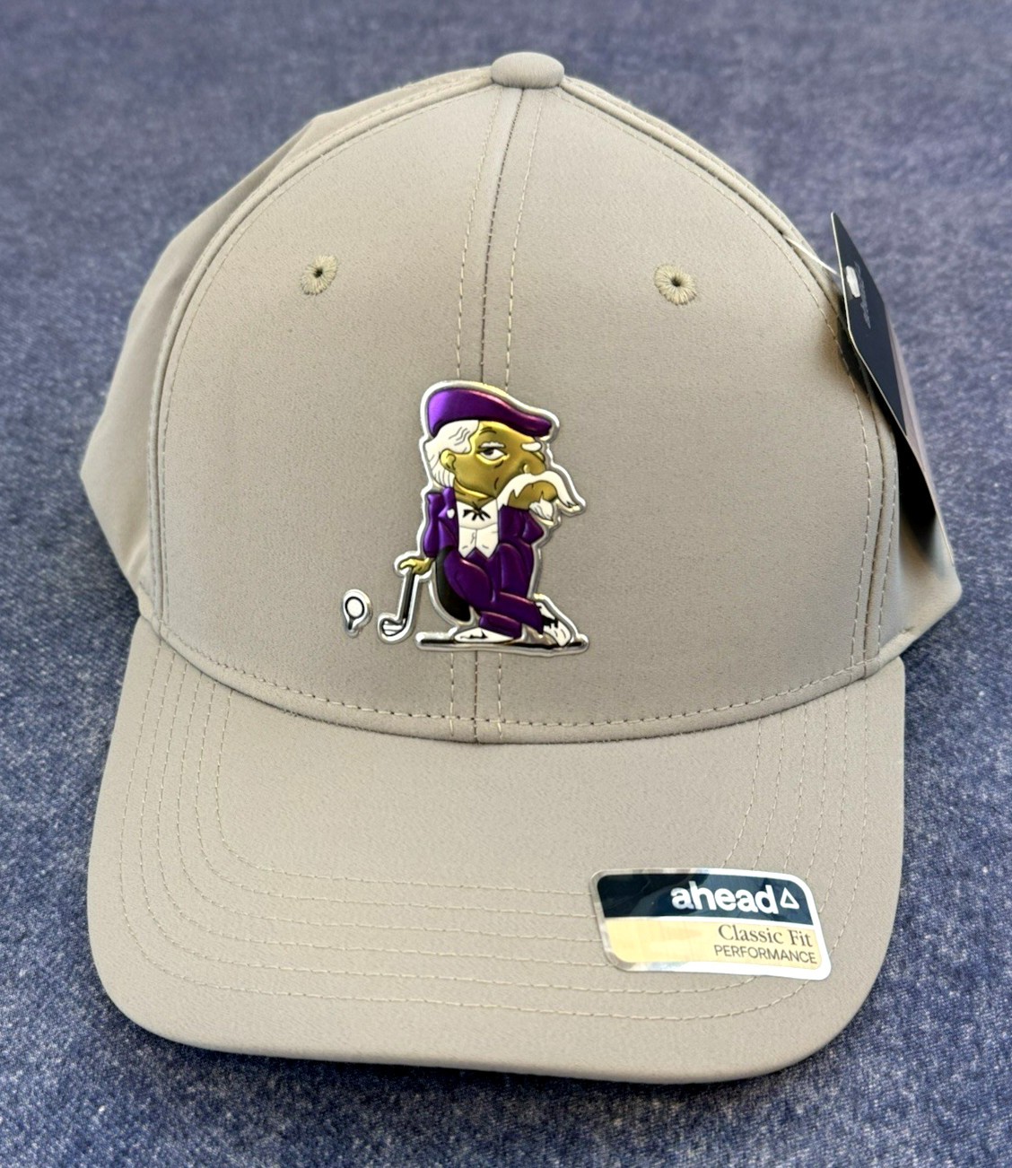 Brattleboro Country Club "Ole George" ~ Ahead - Gray Golf Strapback Hat/Cap ~New