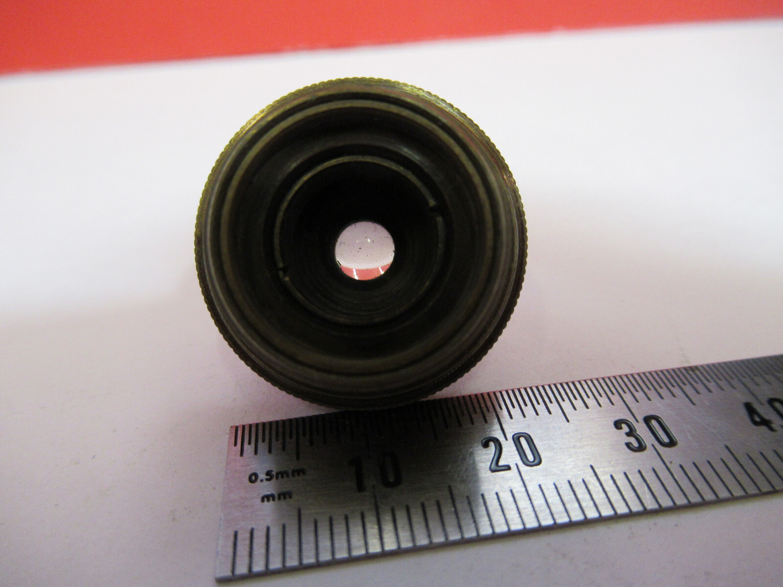 ANTIQUE BRASS BAUSCH LOMB MINI OBJECTIVE MICROSCOPE PART AS PICTURED Q2-59