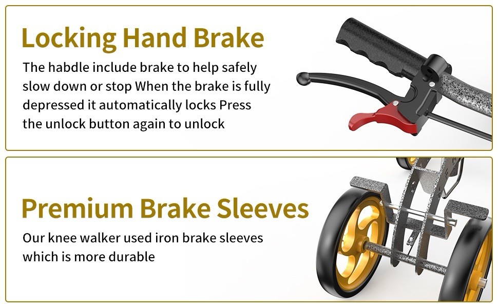 Lightweight Knee Scooter, Foldable & Adjustable Knee Scooter for Adults (Grey)