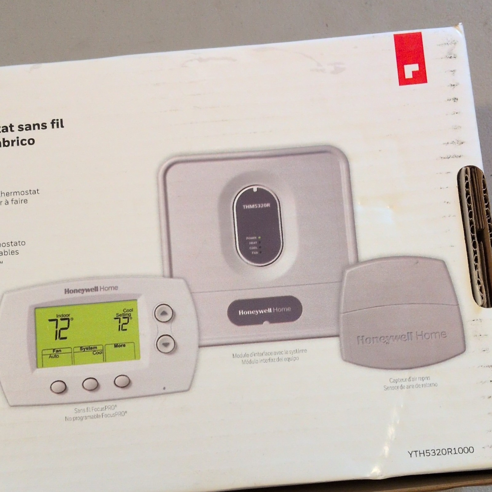 Honeywell Home Wireless Non-Programmable Thermostat Kit w/ Return Air Sensor