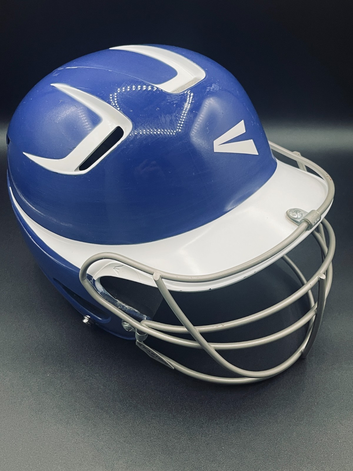 Easton Natural BBSB Mask Softball Batting Helmet, 6 1/2 - 7 1/2" Blue White