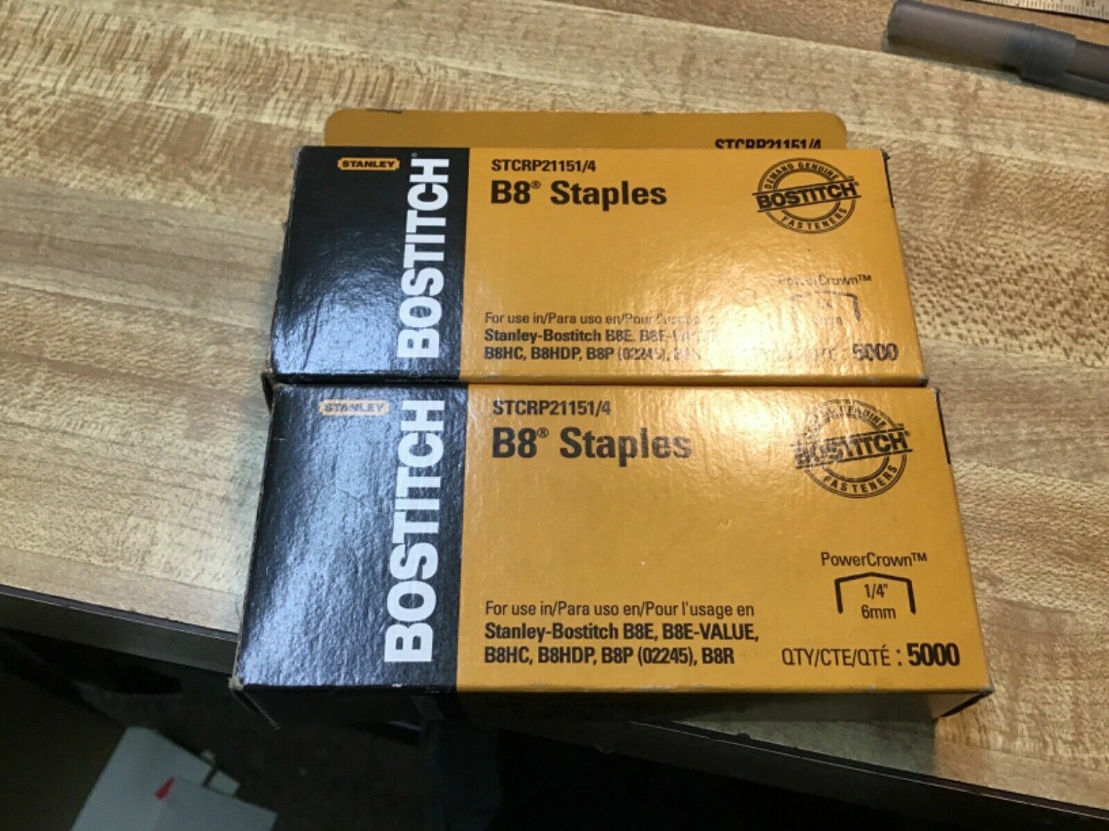 Bostitch Stanley 10,000 Galvanized Staples 1/4" length STCR21151/4 (2 boxes)