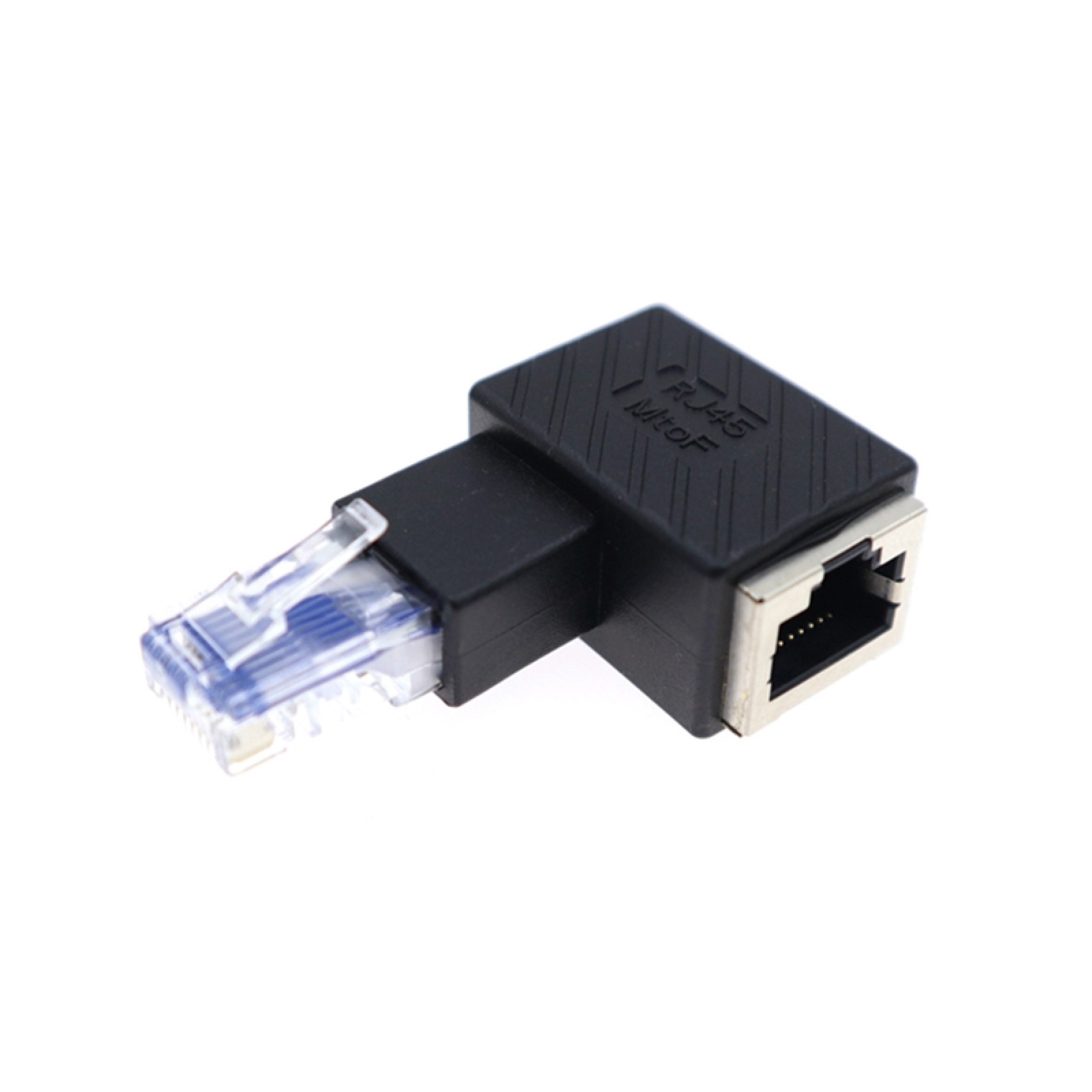 8P8C RJ45 Cat 5e Male to Female Lan Ethernet Network Extension Connector Black e