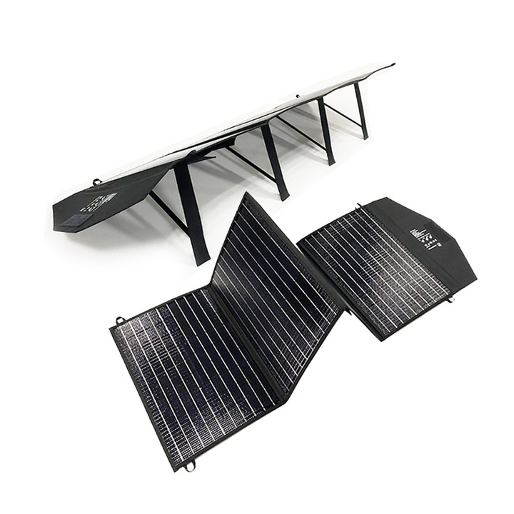 BLACK - JIANGSU PORTABLE SOLAR PANEL OUTDOOR FOLDABLE SOLAR PANEL 100W