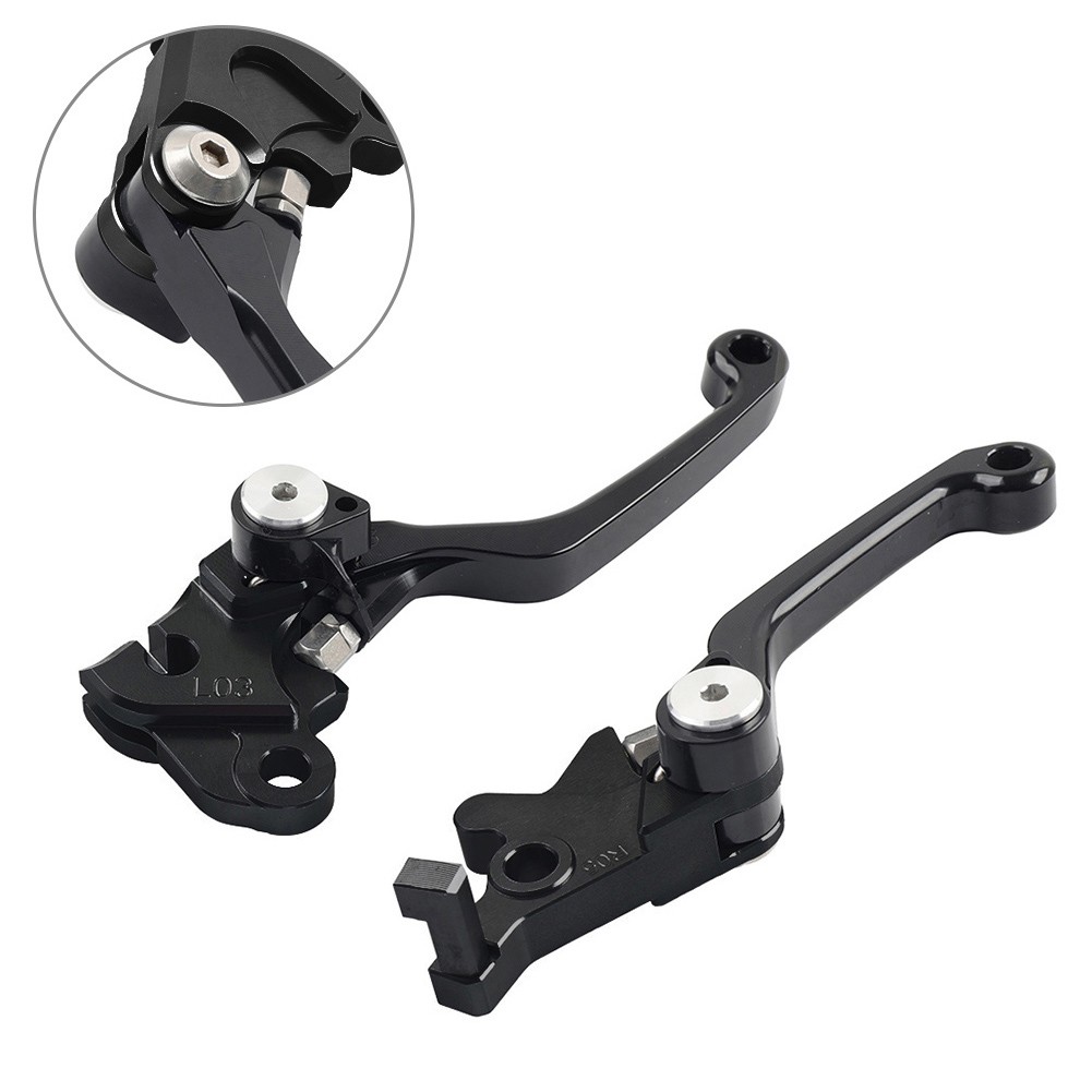 1 Pair Black Clutch Brake Levers CNC Pivot For Honda CRF150F CRF230F 2003-2017