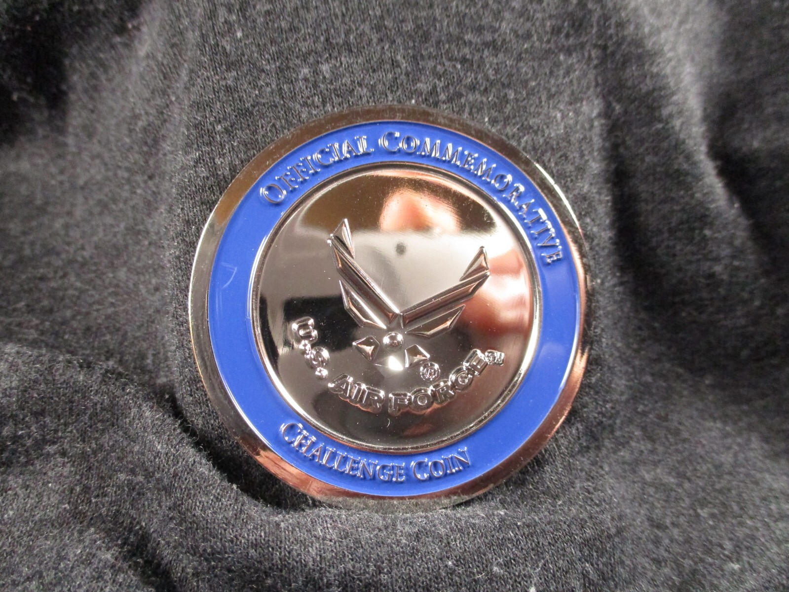 USAF AIR FORCE OFFICIAL COMMEMORATIVE Silver Toned CHALLENGE COIN USAF