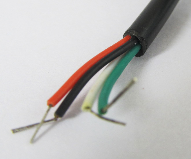 100pcs 1.5M/5ft 28AWG/2C+24AWG/2C USB 2.0 A Male Shielded High Speed DIY Cable