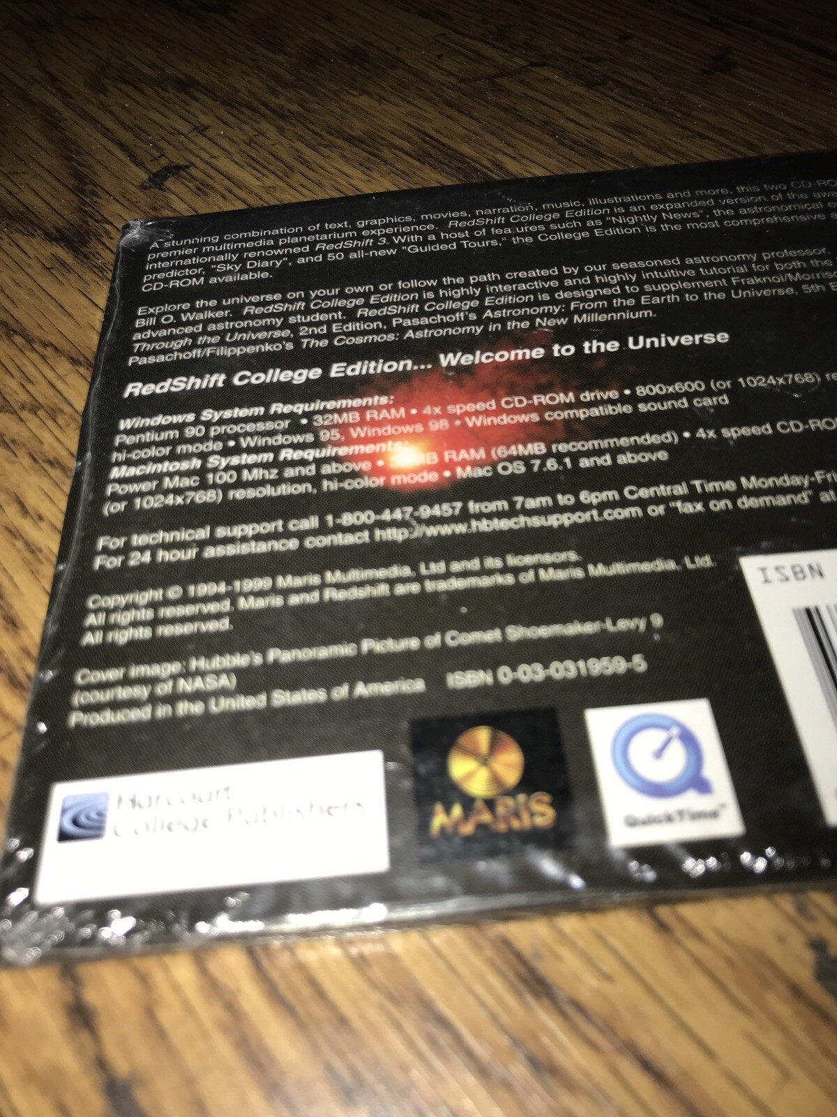 Redshift Version 1 Sealed CD-ROM for Windows/Macintosh Vtg 90s College Edition
