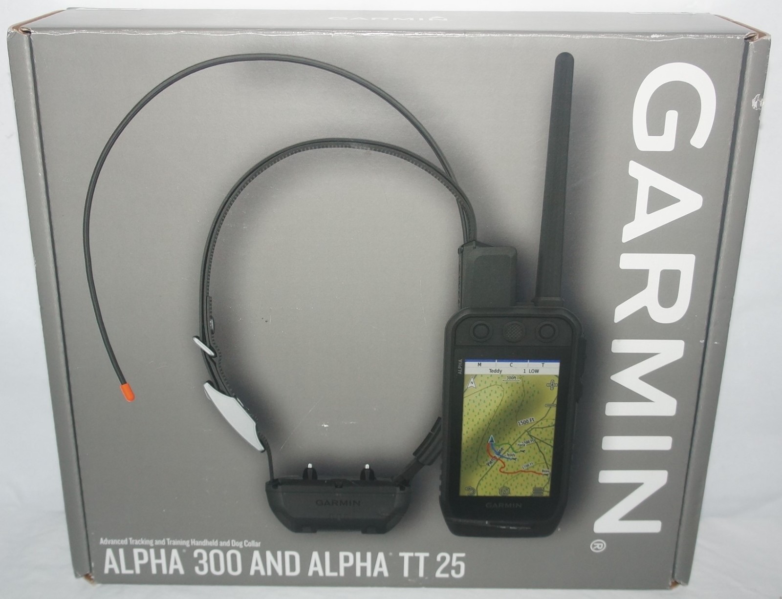 New Garmin Alpha 300 Handheld + TT 25 Tracker GPS Dog Tracking/Training System