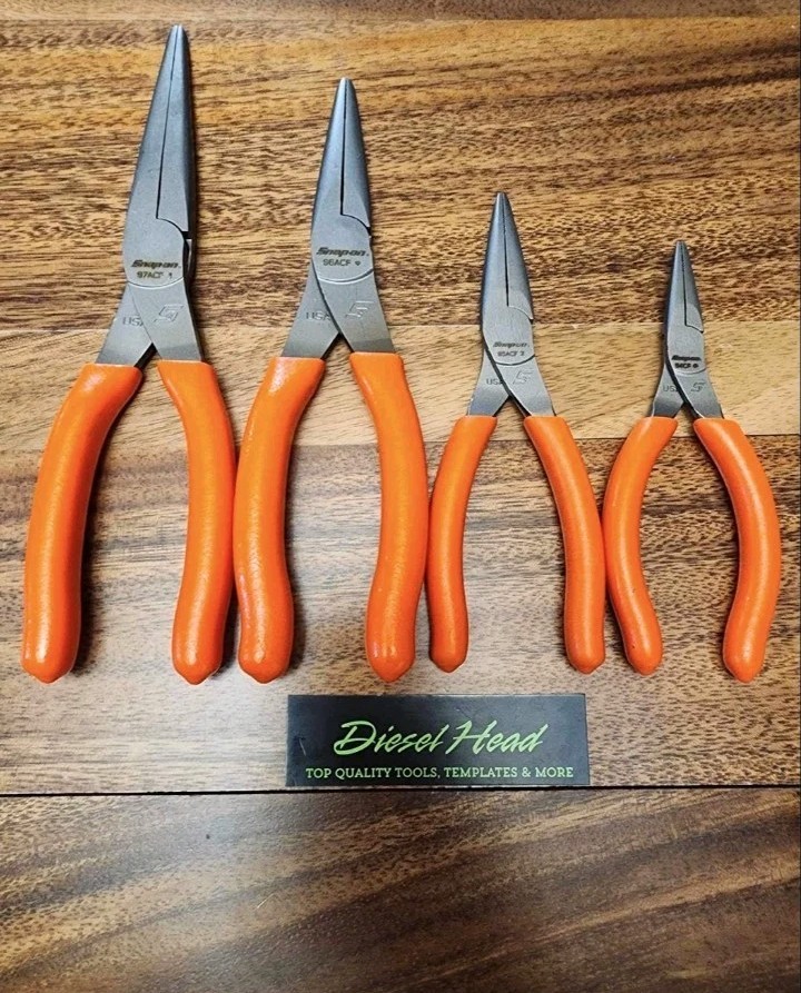 *NEW * Snap On Tools 4 Pc Orange Plers Set 94cf 95acf 96acf 97acf