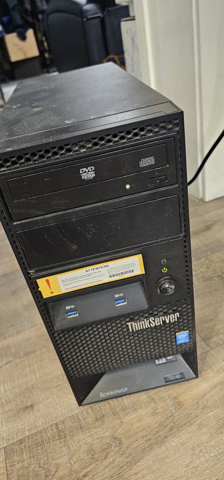 Lenovo ThinkServer Computer TS 140 CD Intel i3 Used Power Tested Only