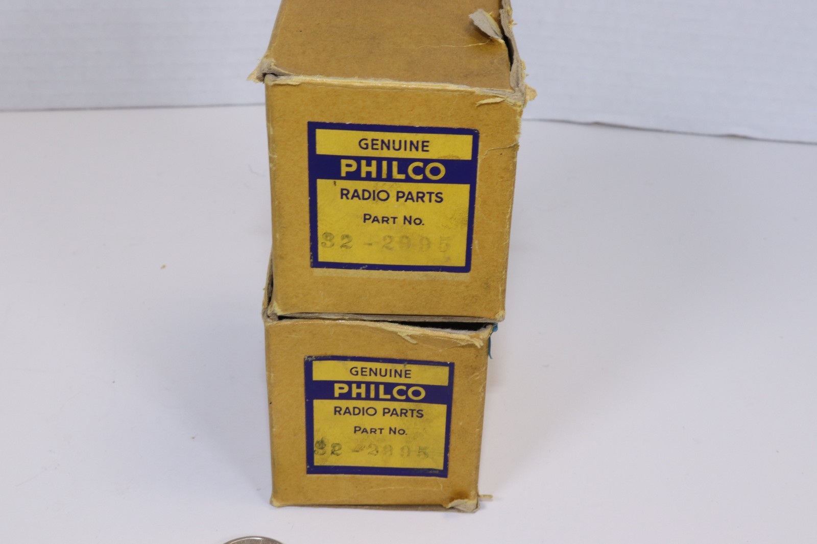 PAIR - PHILCO - MODEL 32-2995 - IF TRANSFORMER - 455 kHz - NOS - BOXED