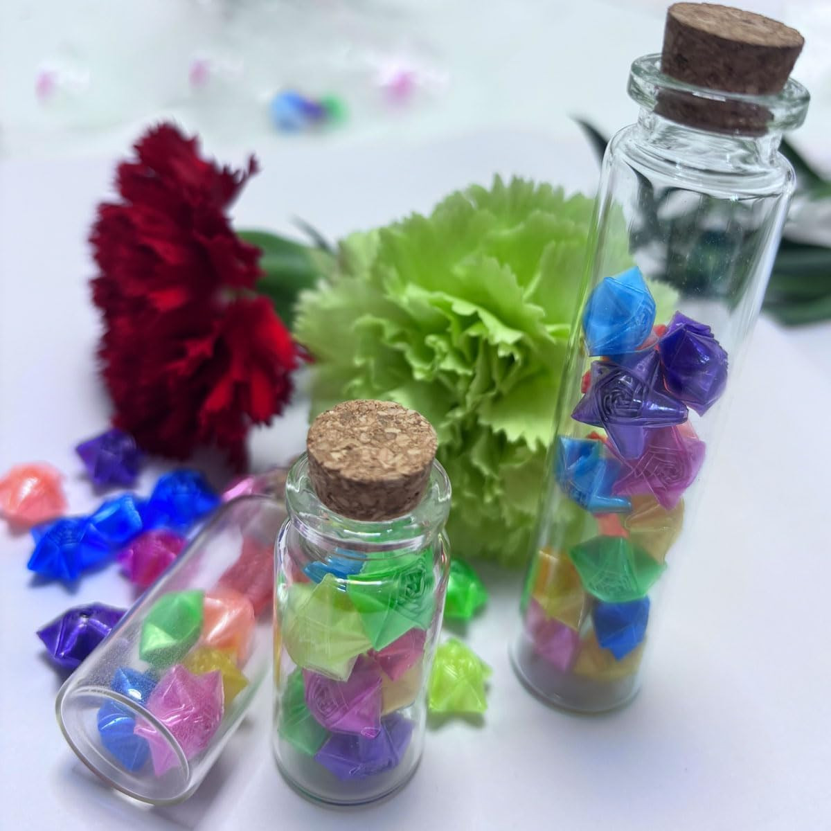 Mini Glass Bottles with Cork Stoppers, Small Jars with Cork Lids, Tiny Glass Bot