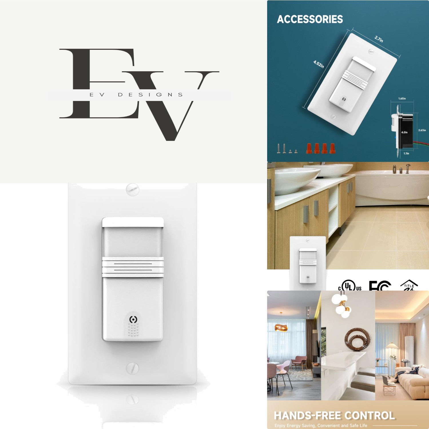 Motion Sensor Light Switch with OCC/VAC Modes - Easy Installation,  Listed