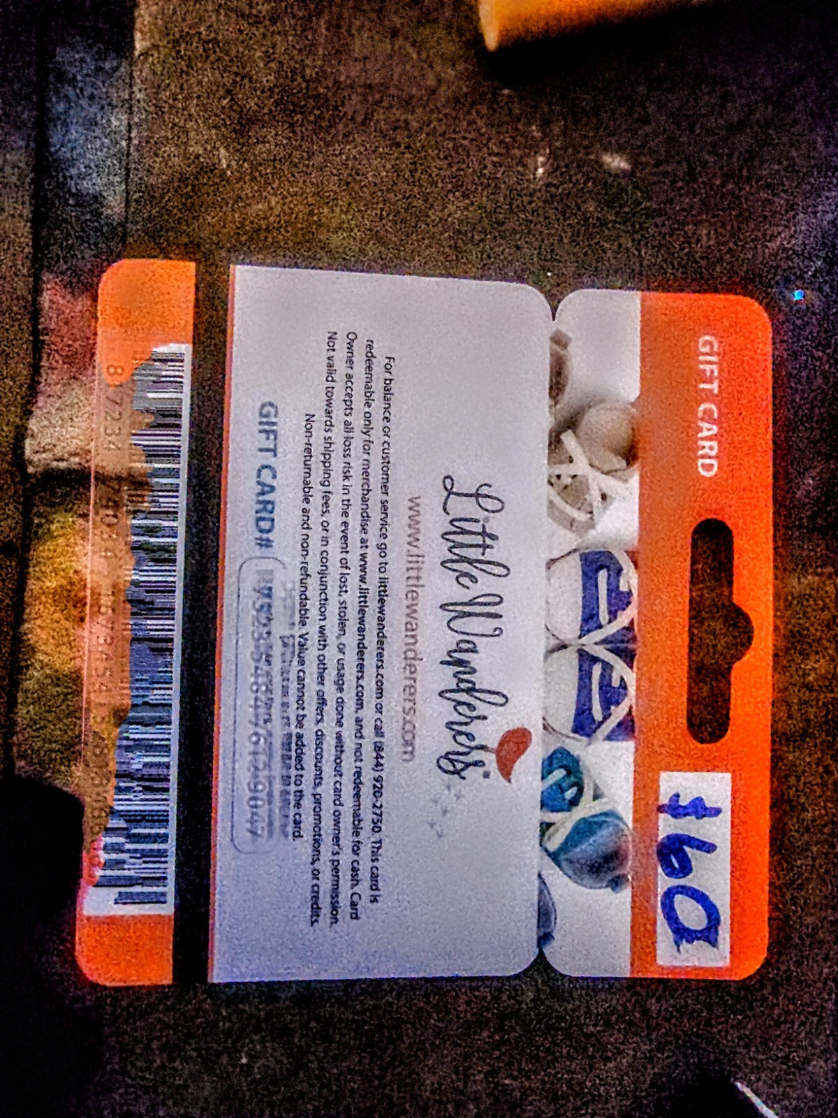 little wonderers gift $60 card