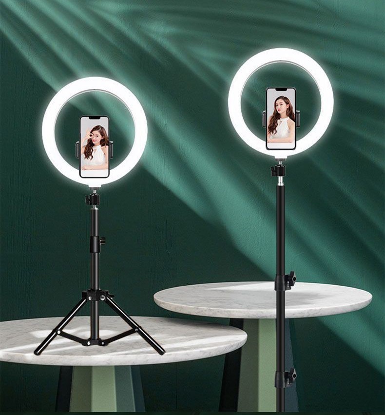 10" LED Ring Fill Light w/Stand & Mount Kit for Camera Phone Selfie Video Stream