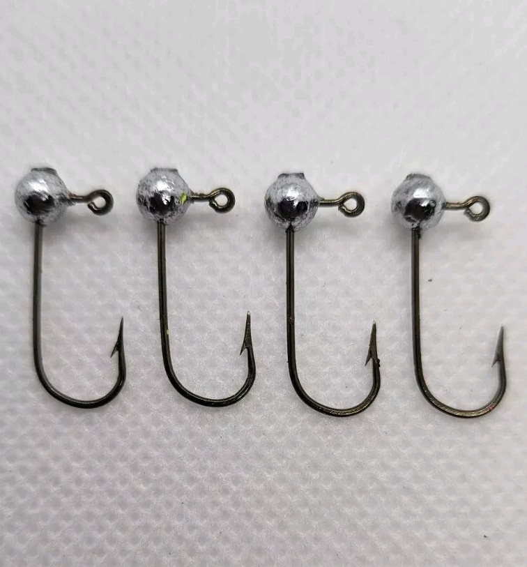200 1/64 Lead Ball Jig Head Eagle Claw Black #8 IRISH JIG MADE IN THE USA
