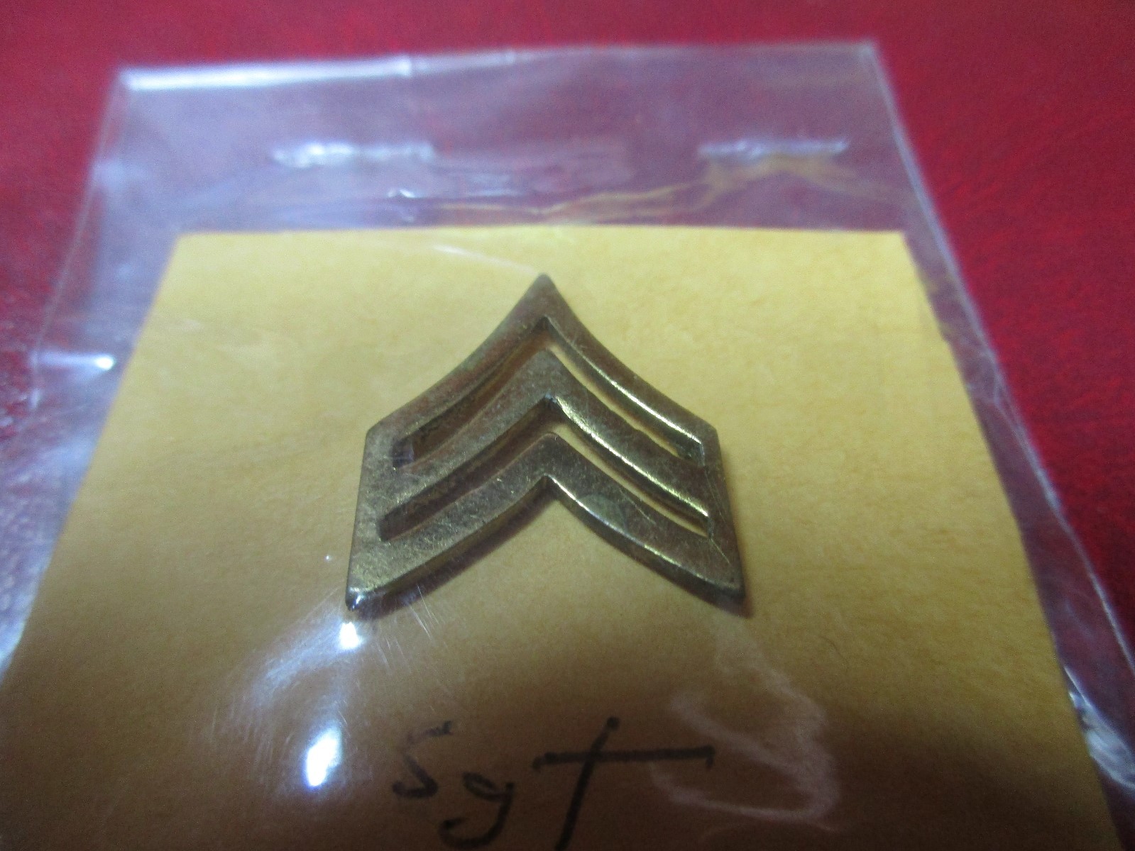 Militaria Brass Rank Insignia - Sergeant