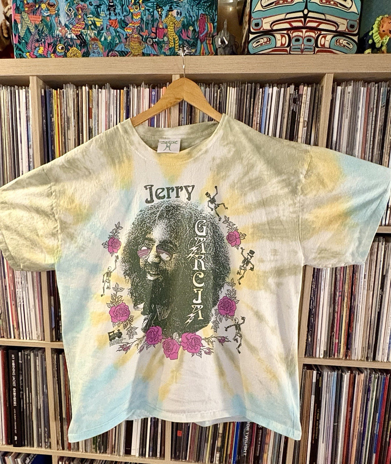 Online Ceramics JERRY GARCIA Rosebud Shirt XL Sold Out Grateful Dead
