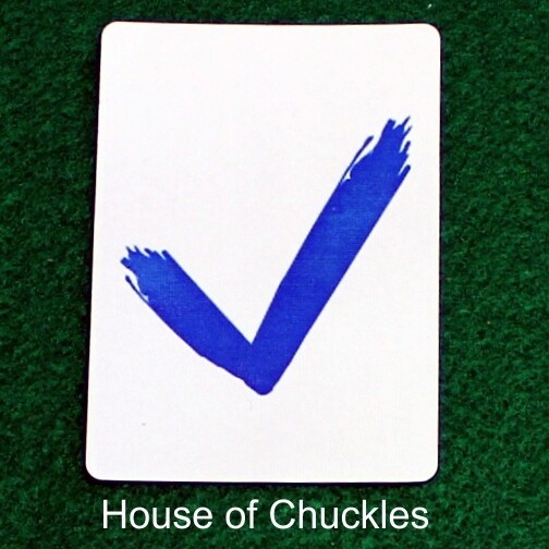 Check Mark, Bicycle Printed Gaff Card, Blue