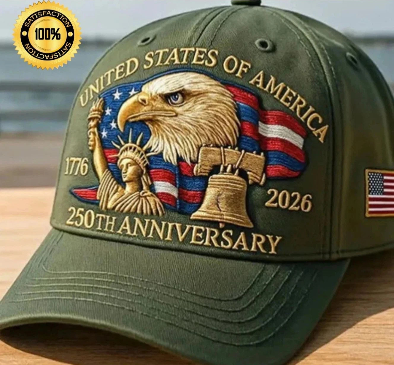 United States 250th Anniversary Baseball Cap – 3D Print Hat Unisex Adjustable