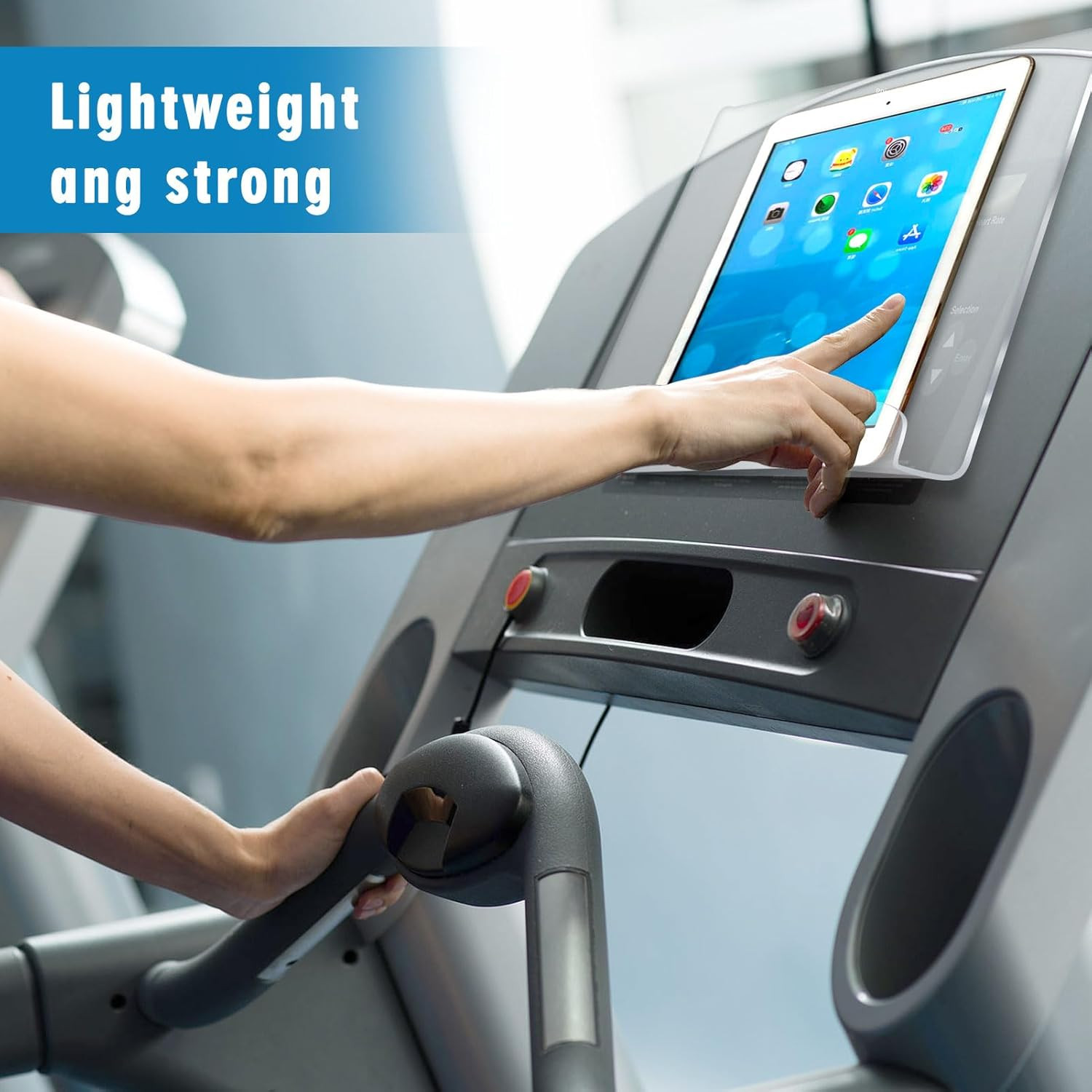 Treadmill Tablet Holder Exercise Bike Reading Stand Acrylic Book Clear Magazines