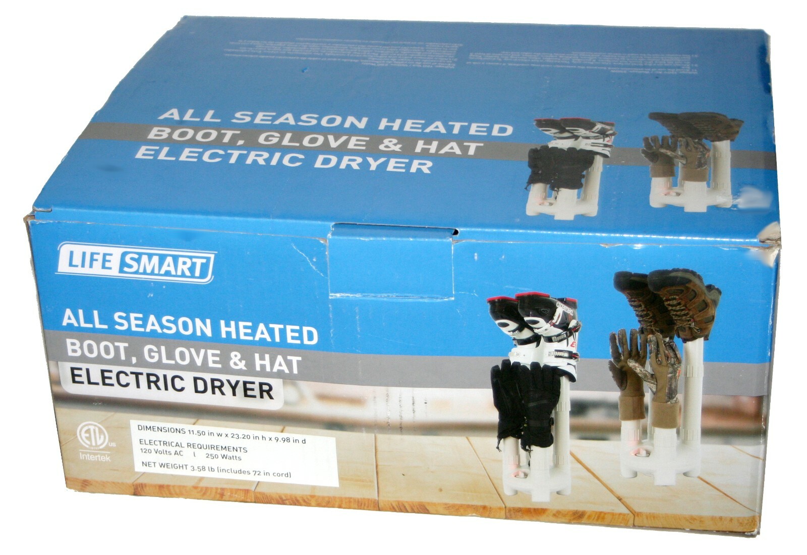 Life Smart All Season Heated Shoe Glove Boot Hat Dryer w/Timer Model 5022 - New