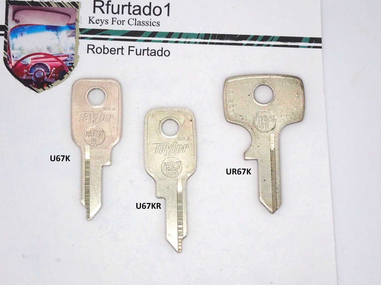 Key Blank for Vintage Honda Motorcycle 1960's to 1980's (U67K - U67KR - UR67K)